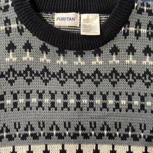Vintage puritan neutral patterned sweater